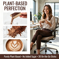 Vitahealthy OEM/ODM Poudre de Cacao au Champignon de Haute Qualité en Gros, Mélange de Cacao Brut, Noix de Coco et Cannelle de Ceylan pour Latte