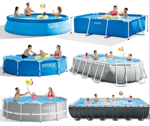 <span class=keywords><strong>Piscine</strong></span> <span class=keywords><strong>hors</strong></span> <span class=keywords><strong>sol</strong></span> <span class=keywords><strong>INTEX</strong></span> 26784 300*175*80CM gris clair <span class=keywords><strong>pour</strong></span> la famille, structure en PVC et acier, certifiée selon les normes. - Product Image 6