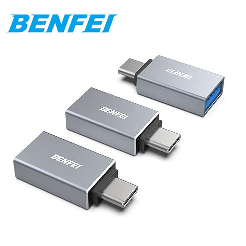 BENFEI USB C to USB 3.0 Adapter 3 Pack USB C to a Male to Female Adapter
