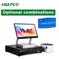 Système POS Tout-en-Un 15.6" en Gros, Caisse Enregistreuse POS PC pour le Commerce de Détail et la Restauration