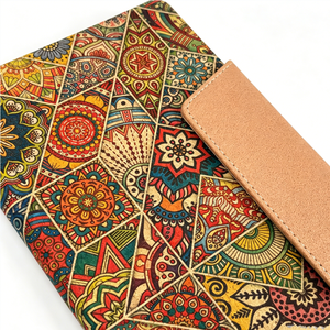 Carnet en liège en gros avec <span class=keywords><strong>boucle</strong></span> magnétique, papeterie ethnique, carnet de voyage, bloc-notes en papier, carnet à texture artistique - Product Image 2