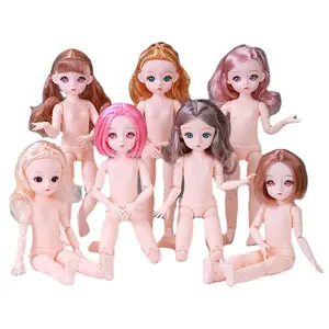 2023 Exquisite 6-point doll body 30 cm sweet naked doll second dimension cartoon face refined makeup doll spot