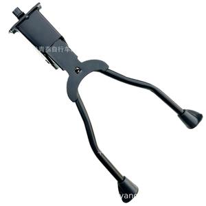 Support central double pour vélo, béquille en fer noir pour VTT, équipement et accessoires de stationnement - Product Image 5