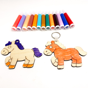 Bracelets promotionnels pour la fête des enfants, porte-clés en bois et ébauches en contreplaqué Pomy - Product Image 6