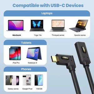 1m usb4 4.0 <span class=keywords><strong>90</strong></span> độ khuỷu tay Loại-C nam cho nữ cáp mở rộng 8k60hz sét đa chức năng 240W 5A 40V sạc nhanh - Product Image 5