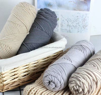 Línea de Lana de Algodón de Anhui para Gorros y Bufandas, Línea de Lana de Algodón Grueso para Suéteres de Bebé, Línea de Lana para Alfombras, Algodón/Acrílico, Bordado Teñido de Alta Calidad