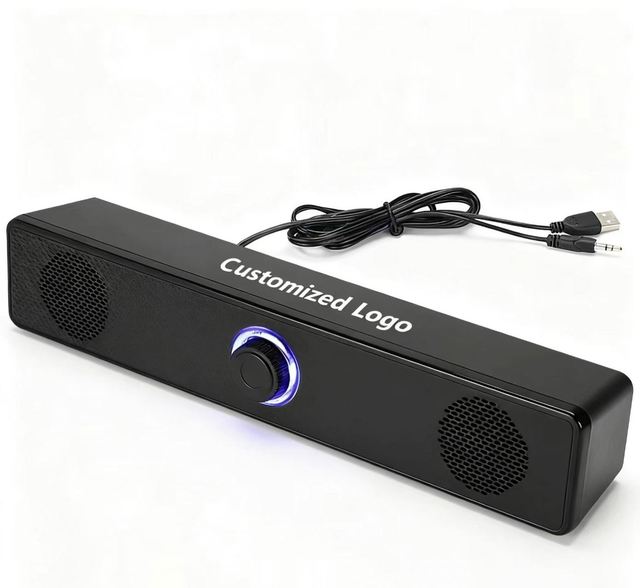 X919 2025 Professional Portable Usb Card Wireless Audio Bt Speaker Led Light Sound Bar for Computer Desktop With High Quality Au