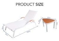 Brighthome Chaises longues modernes Chaise de piscine à cadre en aluminium pour jardin extérieur Meubles de patio souples pour hôtels, hôpitaux et villas