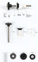 Vis de réparation de toilette de salle de bain Bague d'étanchéité Rondelles en caoutchouc Boulons de réservoir de toilette avec écrous Kit de joint de réservoir à bol