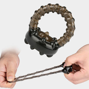 デュアルペニスリング男性陰嚢拘束リング遅延射精コックリングペニスエクステンダー純血症デバイス男性用大人のおもちゃ - Product Image 3