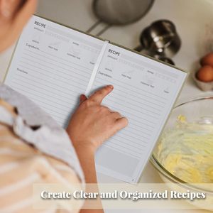 Diario Personalizzato con Copertina Rigida Retrò, 100 Fogli Interni, Rilegatura a Filo, Impermeabile, per <span class=keywords><strong>Ricette</strong></span> Familiari - Product Image 2