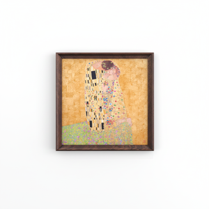 Vente en gros, chef-d'œuvre artisanal de qualité muséale, la célèbre peinture à l'huile Le baiser de <span class=keywords><strong>Klimt</strong></span>, peinture artistique en laiton, papier peint, décoration intérieure - Product Image 1