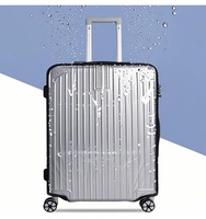 MKW3094 Housse de bagage en PVC imperméable à l'eau à prix d'usine 16 bandes magiques en soie Protecteur de valise et bouclier de voyage à bord noir pour l'aéroport