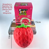 Jouet Squishy Réaliste FFE-131 Ultra-doux en Autres Matériaux, aux Formes Fraise, Raisin, Carotte, de la Marque Tang, Bestseller Transfrontalier