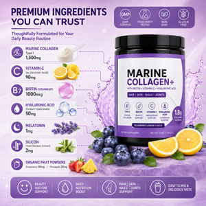 Complément alimentaire pour la santé de la peau OEM, soin de la peau, des cheveux et des ongles, poudre de collagène <span class=keywords><strong>pure</strong></span> à boire, poudre de vitamine C, collagène pour la beauté de la peau - Product Image 4