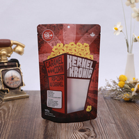 Emballage imprimé personnalisé petits sacs à pop-corn grand sac à fermeture éclair en plastique imperméable imprimé sacs transparents de qualité alimentaire emballage de pop-corn