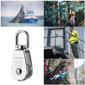 Phần Cứng Biển M25 Thép Không Gỉ Dây Sợi Dây Thừng Duy Nhất Bánh Xe Ròng Rọc Với Xoay Mắt - Product Image 5