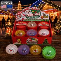 Jouet Squishy Géant Père Noël et Renne, 15 Pièces XXL Lumineuses, 40 Pièces Géantes Scintillantes, Jouet Dumpling Méga