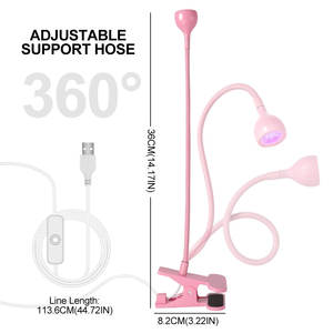 Lámpara de Mesa Metálica LED UV <span class=keywords><strong>con</strong></span> Clip para Esmalte de Uñas en Gel <span class=keywords><strong>con</strong></span> Soportes y Enchufes UE/EE. UU., Secador de Uñas de Salón para Arte y Belleza de Uñas - Product Image 6