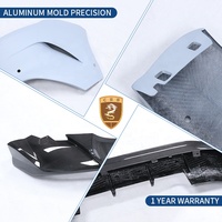 Kit de mise à niveau style 707 pour Aston Martin DBX : pare-chocs arrière en carbone sec, tuyau d'échappement, grilles en fibre de verre