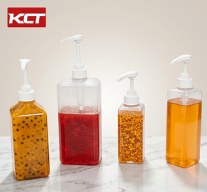 Bomba Dosadora de Plástico de Grau Alimentício para Xarope, Garrafa Transparente para Molhos, Mel, Ketchup, Garrafa de Apertar de Alta Qualidade para Cozinha - Product Image 1