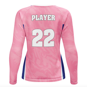 เสื้อเจอร์ซีย์วอลเลย์บอลคอวีสำหรับผู้หญิงชุดฝึกแข่งขันวอลเลย์บอลแขนยาว - Product Image 2