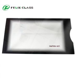 แผงกระจกนิรภัยแบบหนา4มม. สำหรับประตูเตาอบพิมพ์ลายผ้าไหมสีดำใสดีไซน์ตามสั่ง - Product Image 3