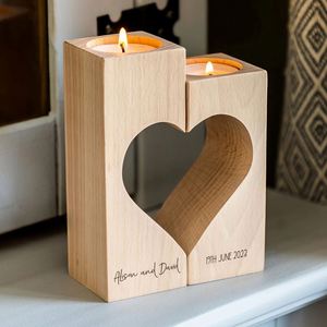 Square Wooden <b>Candle</b> Stand Custom Tealight Holder Engraved Design Home Decoration Anniversary <b>Wedding</b> <b>Gift</b> - Product Image 3