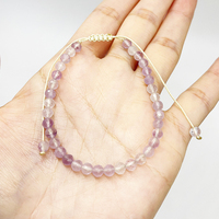 Bracelets de perles de pierre de cristal de guérison à facettes faites à la main réglables pour femmes