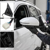 Nouveau rétroviseur latéral rabattable électriquement, chauffant et avec système de séchage, blanc laqué, ajustement universel, pour Baojun 530
