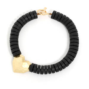 مجوهرات عصرية من Kaimei قلادة جديدة مصنوعة يدويًا من الخرز والخشب الطبيعي مع سلسلة ترقوة بسيطة على شكل قلب قلادات - Product Image 6