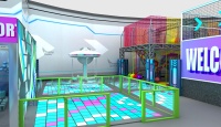 Console de jeu interactive, piscine à balles, toboggan, tunnel, équipement de jeu éducatif pour aire de jeux intérieure, centre de divertissement pour centre commercial