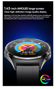 <span class=keywords><strong>Smartwatch</strong></span> M104 2024 Ultima Versione per Uomo e <span class=keywords><strong>Donna</strong></span> Monitoraggio del Sonno e della Frequenza Cardiaca Fitness Tracker Orologio Intelligente Rotondo da 1,43'' con Doppio <span class=keywords><strong>Cinturino</strong></span> - Product Image 3