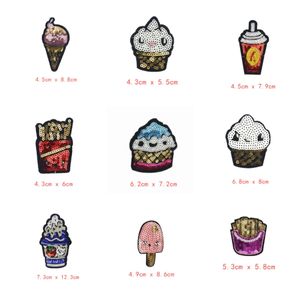 แผ่นปะสำหรับใส่เสื้อผ้ากางเกงและกางเกงทำจากเหล็กดีไซน์ทรงกรวยรูปไอศกรีม - Product Image 3