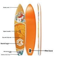 Planche à pagaie SUP Source-Factory, design graffiti poisson Koi, planche de surf gonflable portable en PVC pour adultes, ensemble complet d'équipement