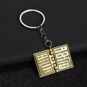 Pendentif vintage en forme de croix, Bible sacrée, pour hommes et femmes, lettre d'amour éternel, mini porte-clés Bible en argent thaïlandais DIY - Product Image 3