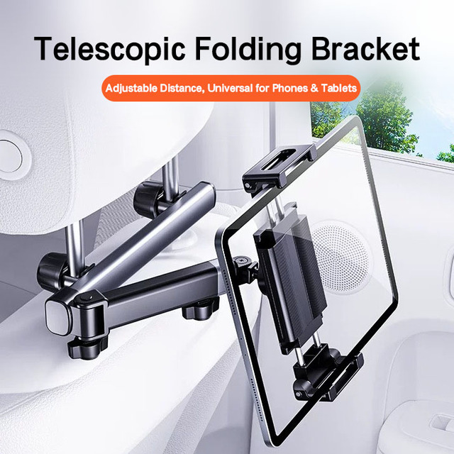 Tablet Holder for Car Headrest, [3 in 1 Adjustable Extension Arm] iPad Car Mount for Back Seat for 4.7-12.9"