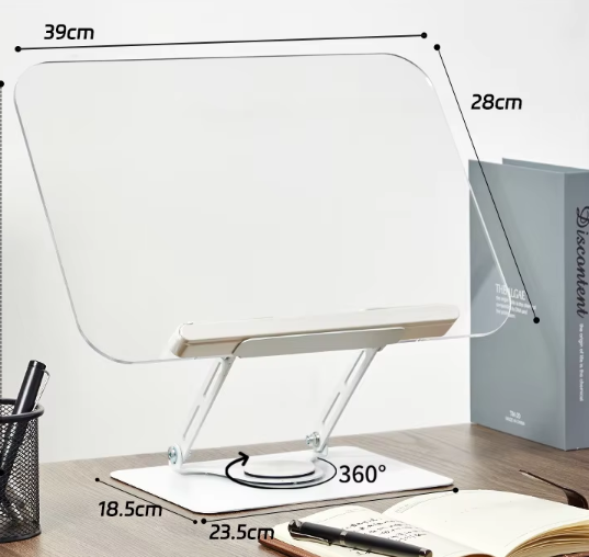 support de lecture transparent en acrylique-grand