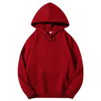 Op maat geborduurd logo herfst gebreide katoenen fleece effen kleurige hooded sweatshirt heren werkkleding team uniform OEM ODM regular