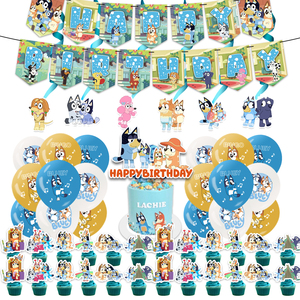 Décorations de fête d'<span class=keywords><strong>anniversaire</strong></span> sur le thème des chiens de dessin animé, ballons à empreintes de pattes, bannière, joli topper de gâteau pour animaux de compagnie, fournitures d'<span class=keywords><strong>anniversaire</strong></span> pour enfants - Product Image 1