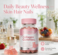 Gummies à base de collagène en marque blanche ISO22000 HACCP Halal Fabricant Complément alimentaire Beauté Éclaircissement de la peau Adulte Végétalien