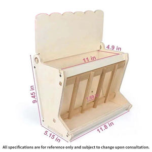 Mangeoire à foin en bois pour animaux de compagnie, distributeur d'alfalfa et de timothy non électrique pour lapins, cochons d'Inde, kingilla - Product Image 3
