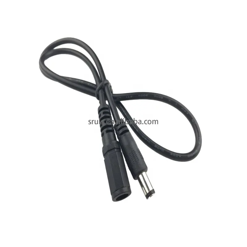 공장 5.5*2.1mm 배럴 커넥터 12V 24V Dc 5.5mm 잭 플러그 케이블 Dc 연장 케이블 Dc 전원 케이블