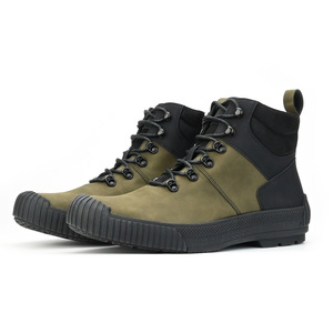 Botas de Gamuza para Hombre, Altura al Tobillo, Punta Redonda, con Cordones, Suela de Goma Impermeable, Entresuela de EVA, Color Sólido, para Todas las Temporadas, Venta al Por Mayor - Product Image 5