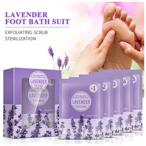 Lavendel 5 Schritte Fuß Spa Pediküre Kit Hautpflege-Set verfügbar Großhandel Made in China benutzer definierte Logo