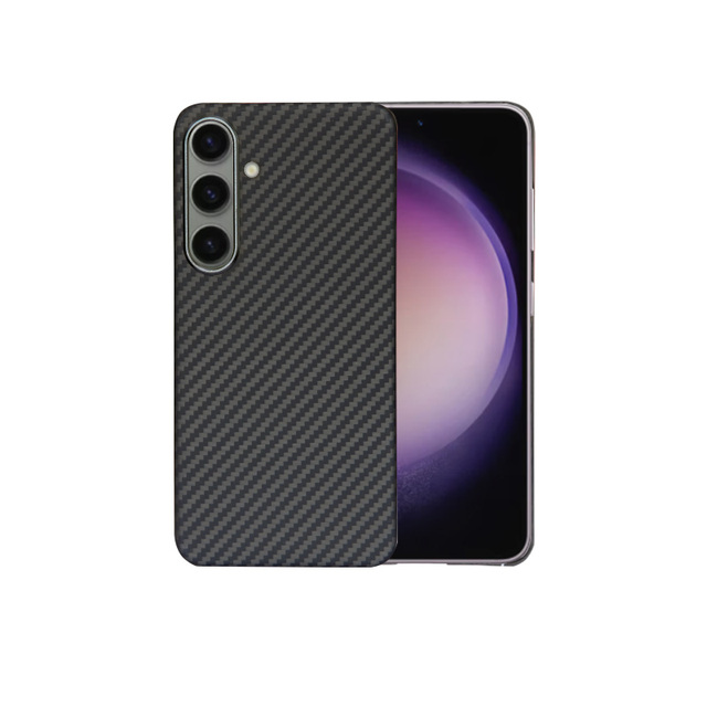 New Pattern Customized Aramid Carbon Fiber Phone Cover Metal Frame for Samsung S24 Mobile Phone Cases