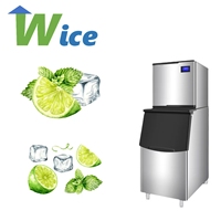 Machine à glaçons industrielle WICE, production de 350 kg par jour, 1280 W, refroidissement par air, avec stockage de 180 kg de glace, pour les entreprises de boissons et les restaurants