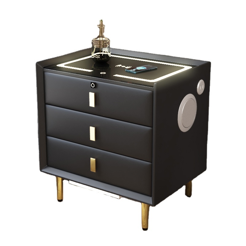 Luxury Wooden Nightstands для Bed Room, Smart Table, Modern Furniture, USB Wireless Charging
