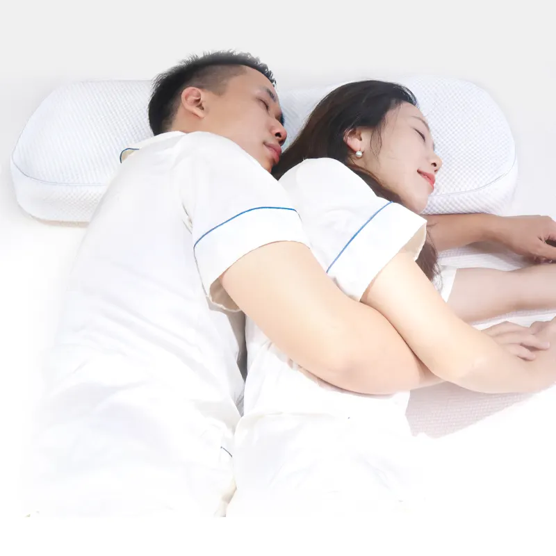 Almohada de espuma viscoelástica para parejas, cojín ajustable para el brazo, antipresión, para dormir en la espalda y el lado