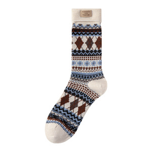 Retro Ethnic Style Cashmere Mid-Calf <b>Socks</b> For Women Autumn Winter Warm <b>Wool</b> <b>Socks</b> Thermo Comfortable Fit - Product Image 5